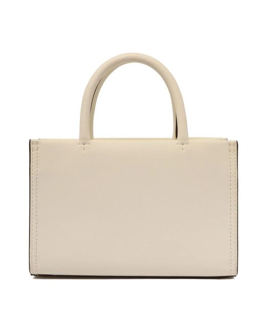 Tory Burch Natural Weiße Mini Ella Bio Tote Tasche