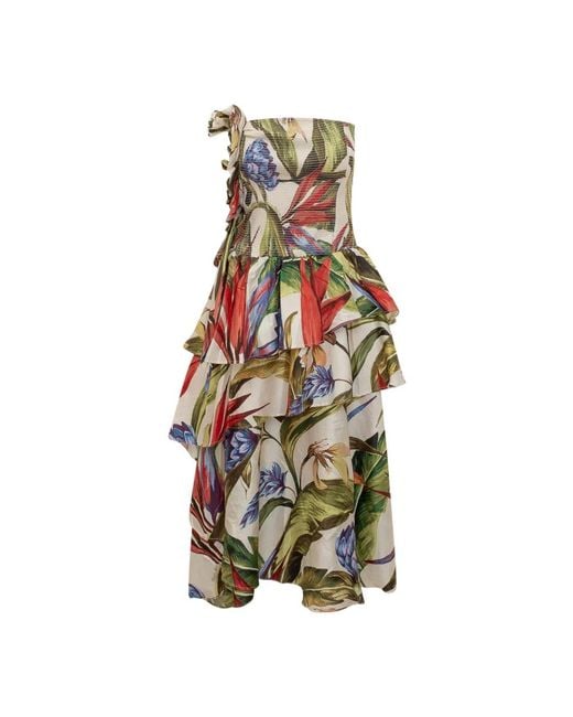 Farm Rio Green Midi Dresses