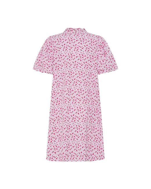 Ichi Shirt Jurken in het Pink