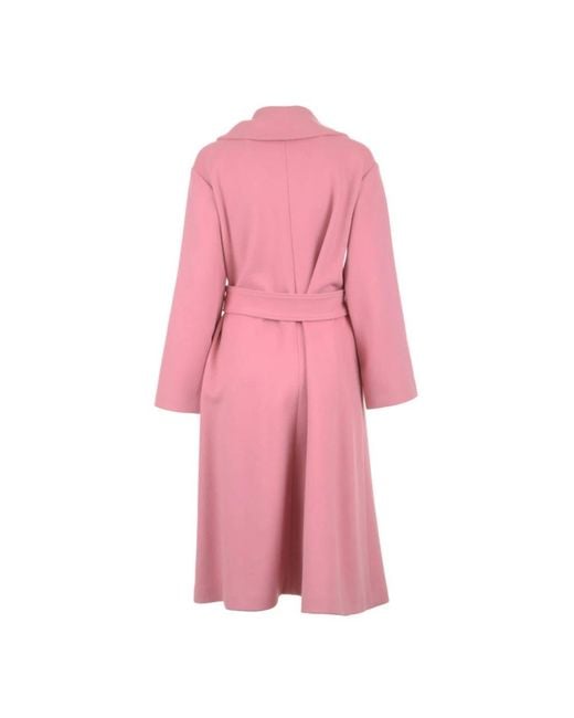 Dolce & Gabbana Pink Belted Coats