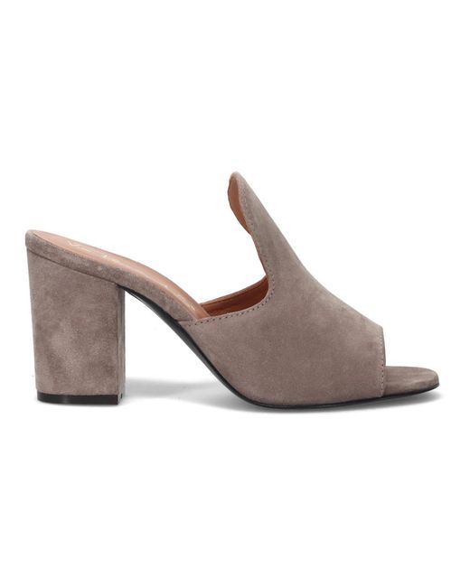 Via Roma 15 Brown Heeled Mules