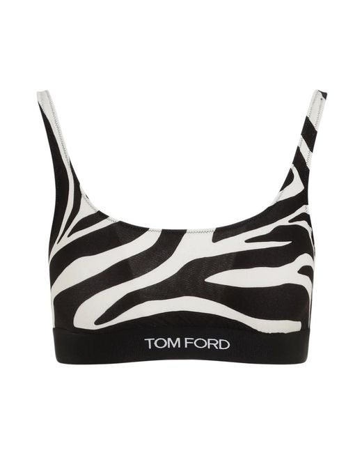 Tom Ford Black Zebra print bra nude neutrals