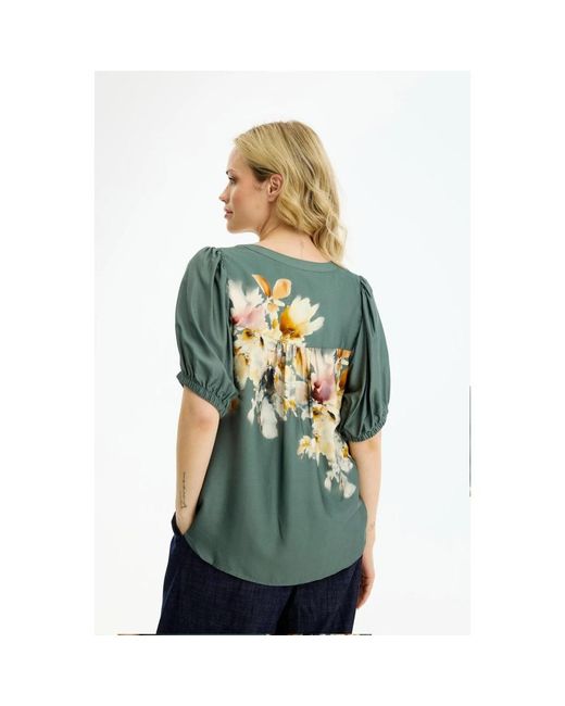 iN FRONT Blouse in het Green