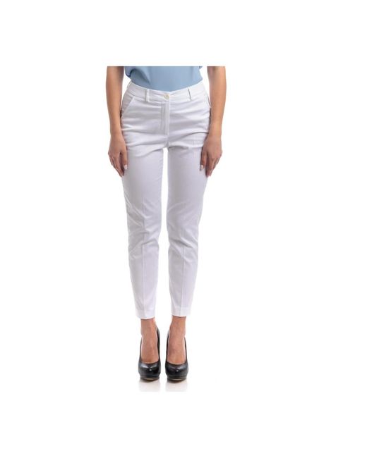 Slim-Fit Trousers Seventy de color White