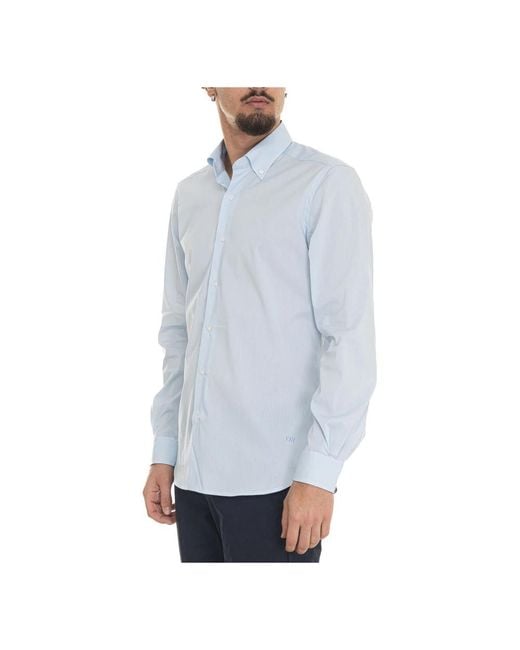 Fay Blue Casual Shirts for men