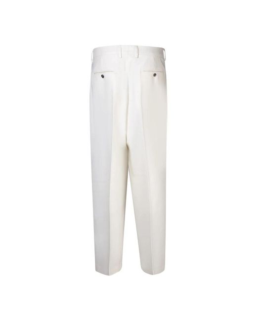 AMI Broeken ,Wit ,Wol Luxe Wollen Broek Aw 23 in het White voor heren