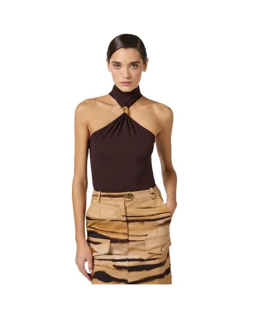Elisabetta Franchi Black Sleeveless Tops