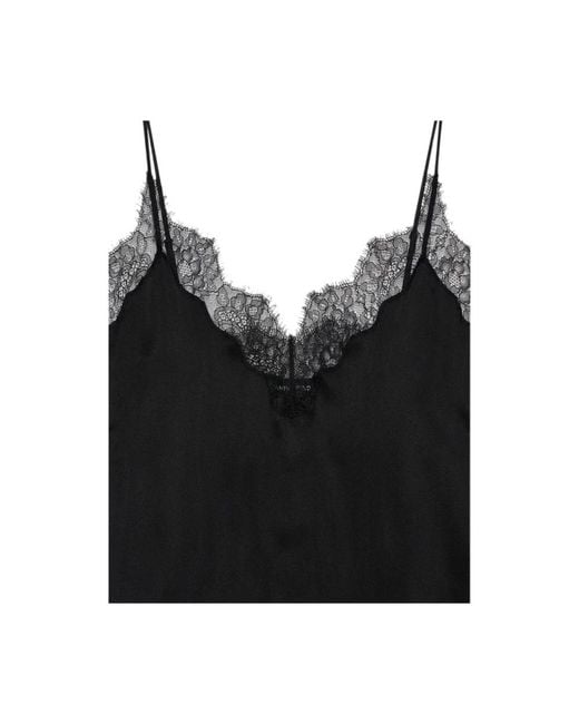 Anine Bing Black Sleeveless Tops