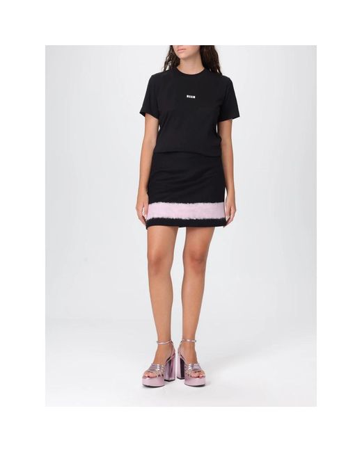 MSGM Black Short Skirts