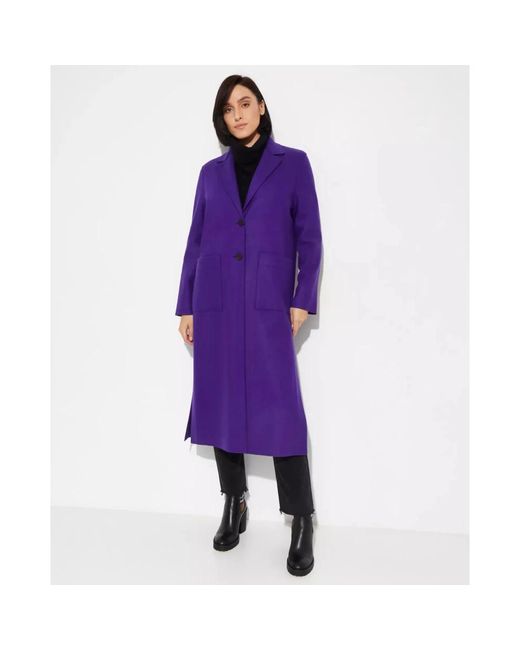 Harris Wharf London Purple Single-Breasted Coats