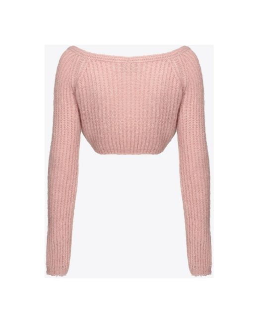 Pinko Pink V-Neck Knitwear