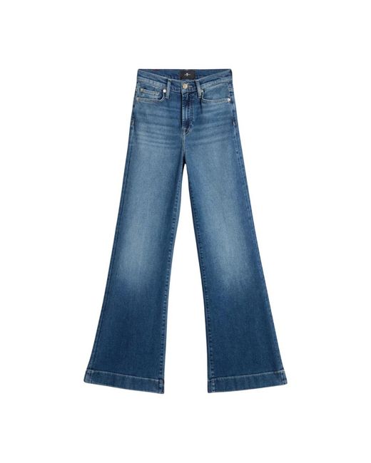 7 For All Mankind Blue Flare Jeans