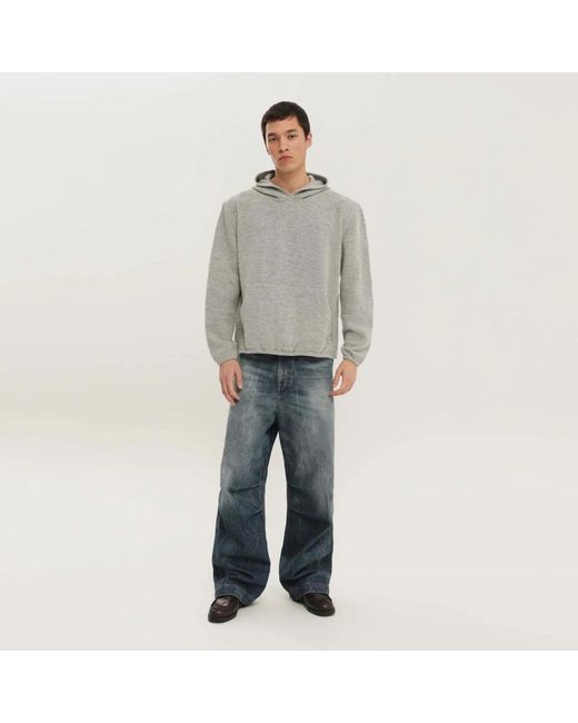 1989 STUDIO Gray Hoodies for men