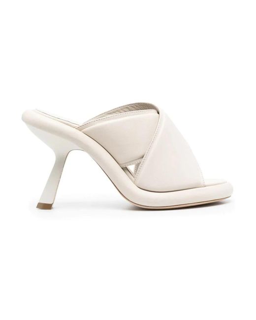 Heeled Mules di Vic Matié in White