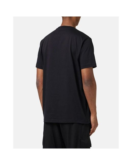 Iceberg Schwarzes klassisches regular-fit-jersey-t-shirt in Black für Herren
