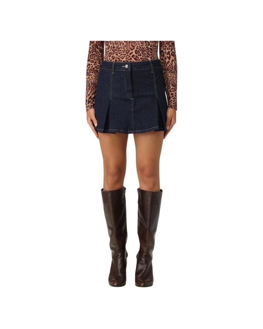 Liu Jo Geplooide Mini Rok in het Blue