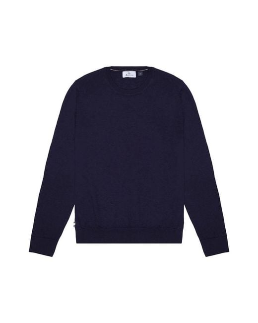 Aquascutum Blue Round-Neck Knitwear for men