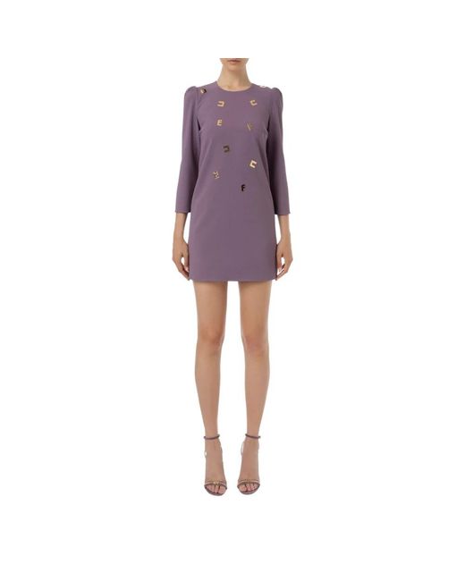 Elisabetta Franchi Purple Short Dresses