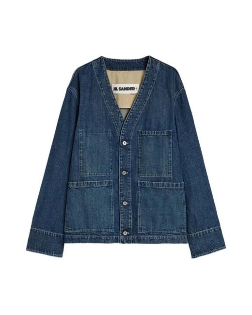 Jil Sander Blue Denim Jackets for men