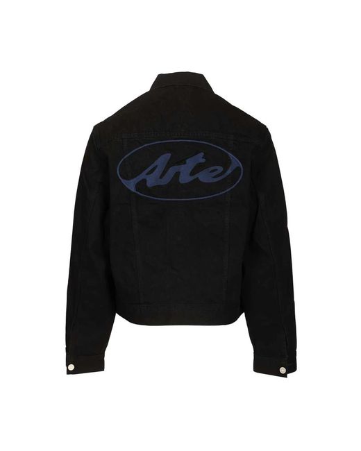 Arte' Black Denim Jackets for men