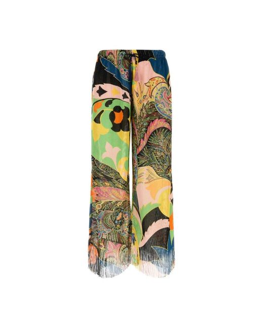 Etro Green Wide Trousers