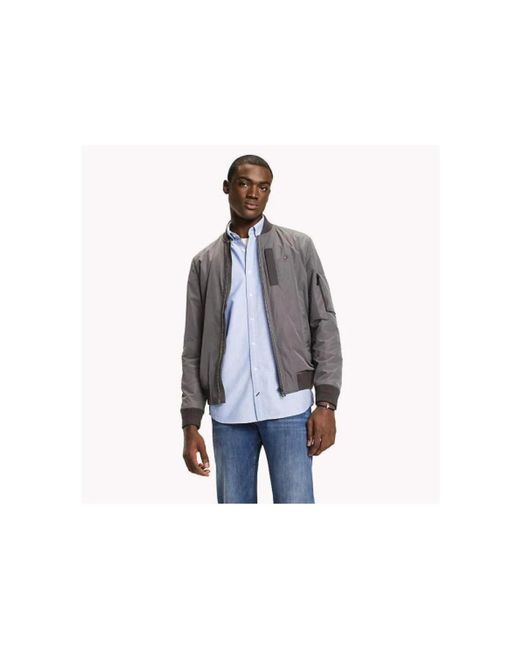 Tommy Hilfiger Gray Bomber Jackets for men