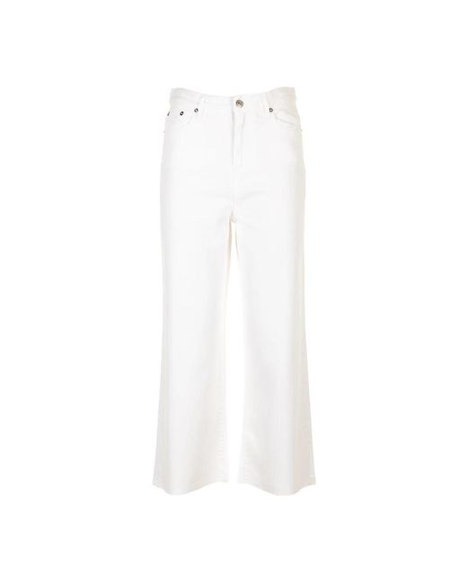 Roy Rogers White Cropped Trousers