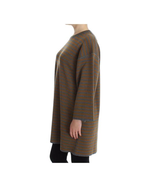 Dolce & Gabbana Brown Round-Neck Knitwear
