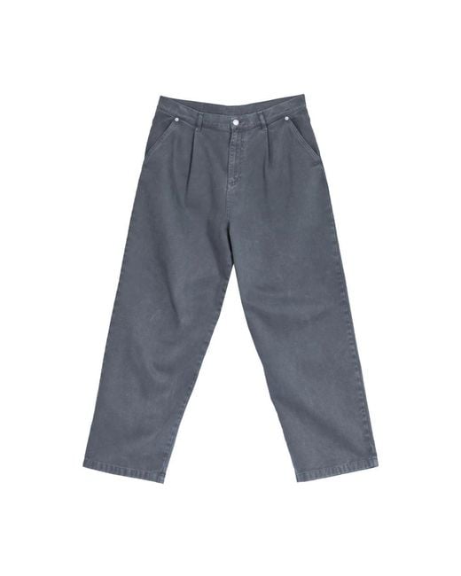 Moschino Gray Straight Trousers for men