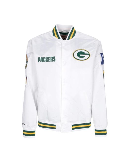 Mitchell & Ness White Bomber Jackets for men
