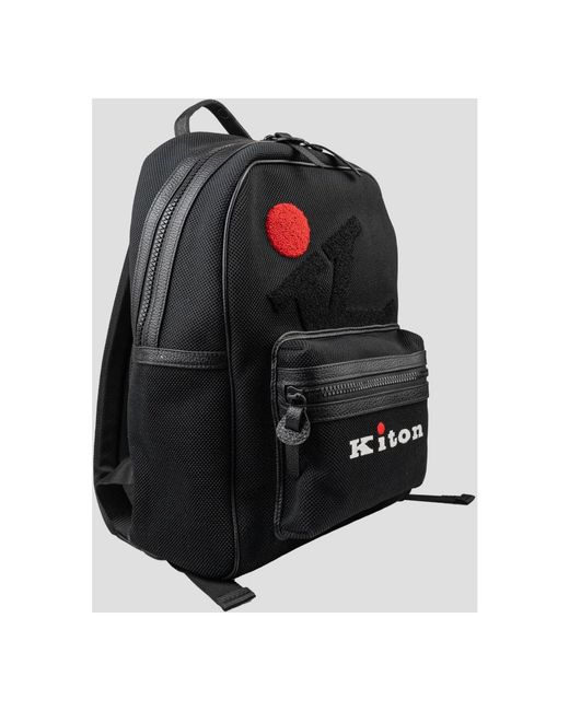 Kiton Black Backpacks for men