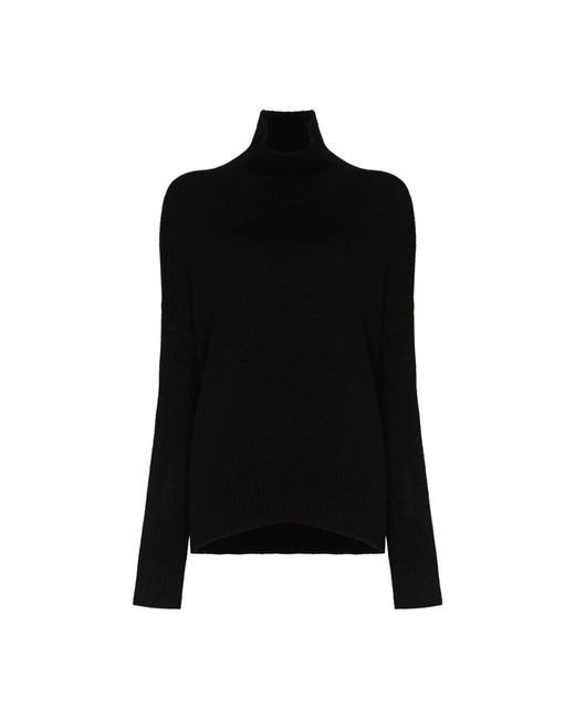 Lisa Yang Black Gemütlicher Rollkragenpullover