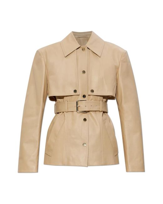 Leather Jackets Max Mara de color Natural