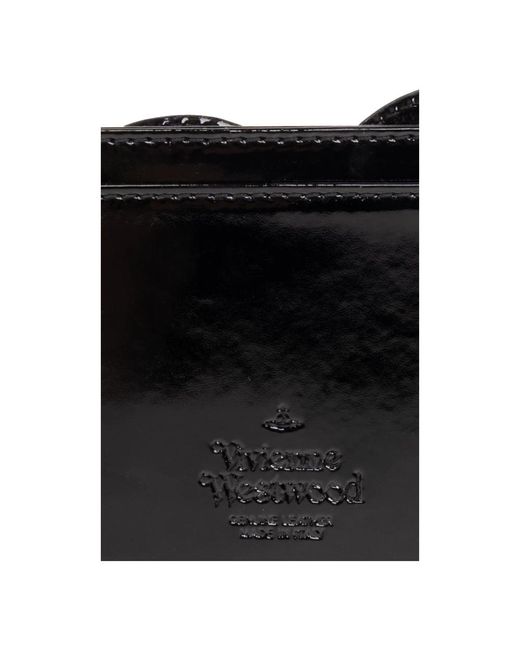 Vivienne Westwood Black Glänzende kartenhülle