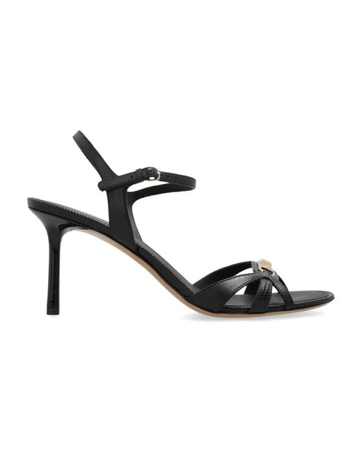 High Heel Sandals Ferragamo de color Black
