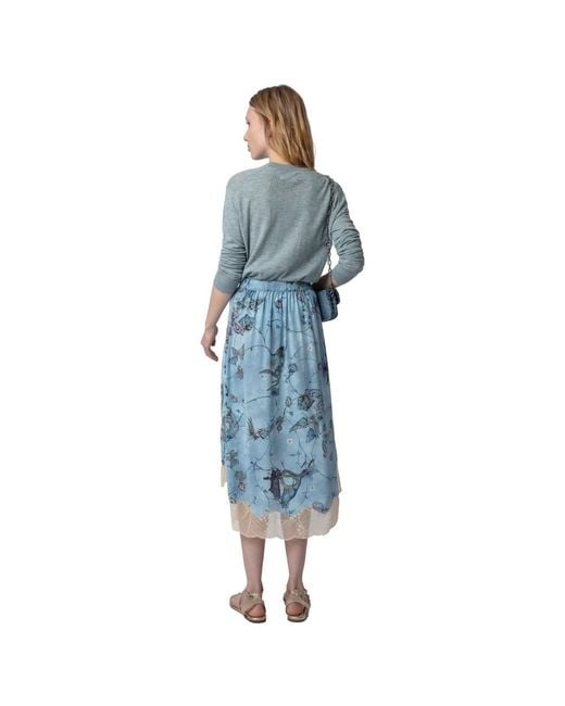 Zadig & Voltaire Blue Midi Skirts