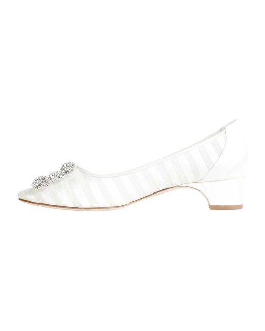 Manolo Blahnik White Pumps