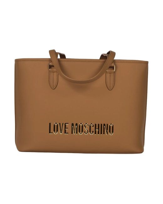 Love Moschino Brown Tote Bags