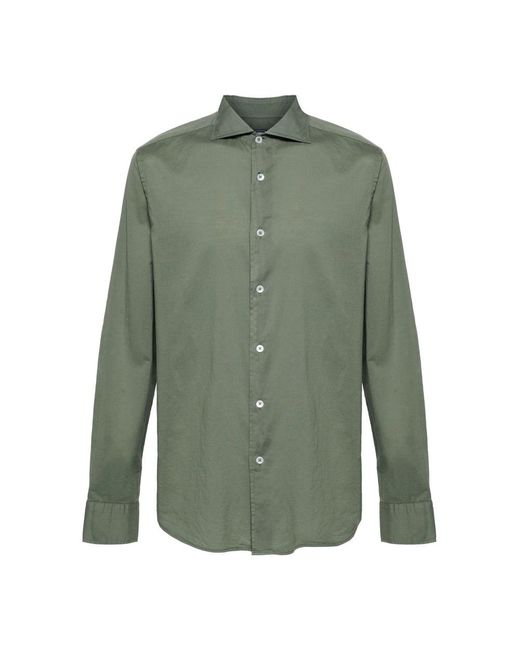 Fedeli Green Casual Shirts for men