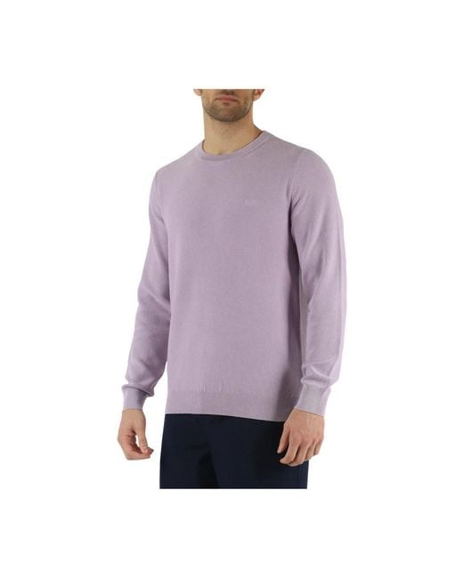 Sun 68 Purple Round-Neck Knitwear for men