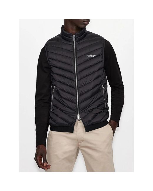 ARMANI EXCHANGE Black Vests for men