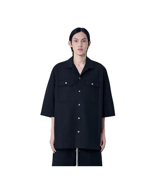 Rick Owens Blue Short Sleeve Shirts for men