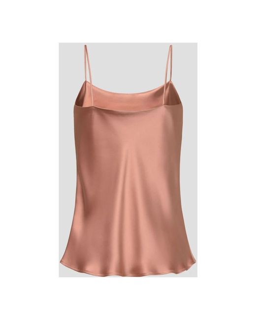 Herno Brown Satin Effekt Top
