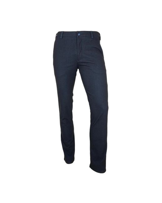 Meyer Blue Slim-Fit Trousers for men
