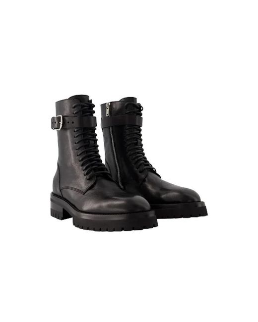 Ann Demeulemeester Black Cisse Combat Boots - - Leather