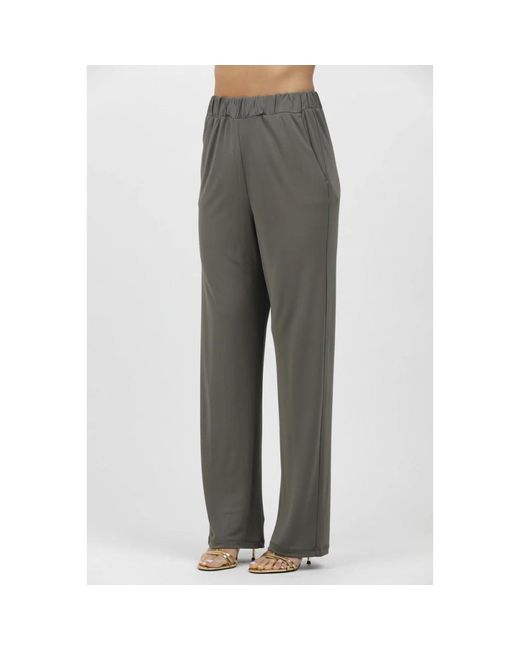 Max Mara Gray Straight Trousers