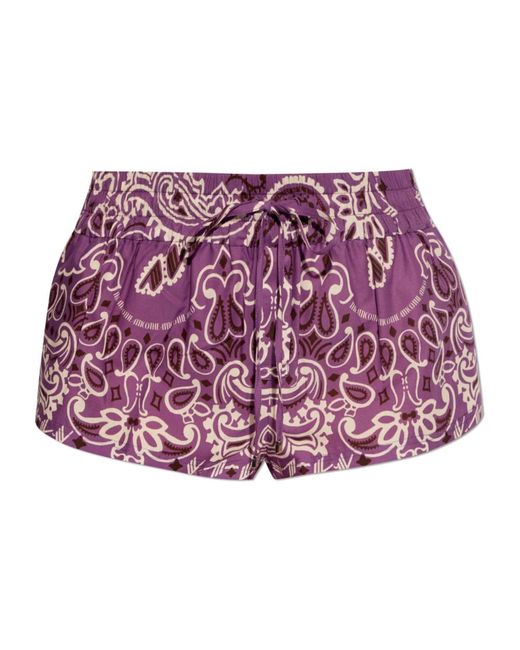 Join us at the beach collezione shorts di The Attico in Purple