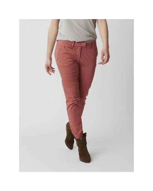 Mason's Red Slim-Fit Trousers