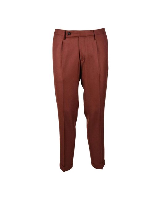 Michael Coal Red Slim-Fit Trousers for men