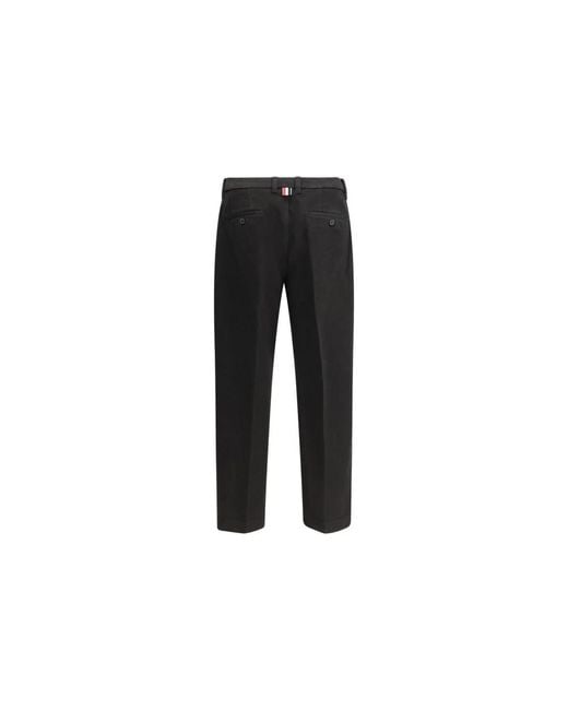 Thom Browne Black Straight Fit Jeans for men